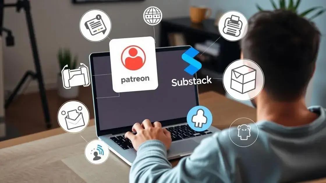 como patreon e substack funcionam para criadores de conteúdo