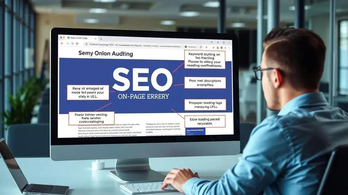 erros comuns e dicas para seo on-page eficiente