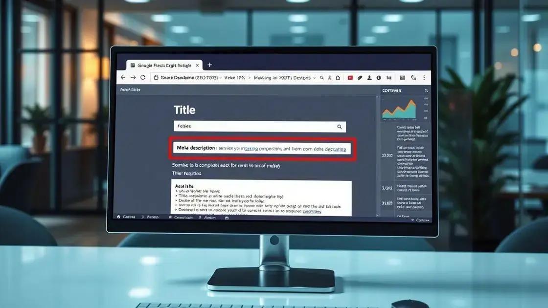 Otimize títulos, meta descriptions e URLs para SEO