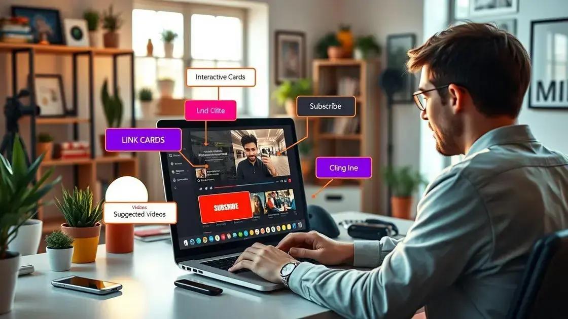 Uso estratégico de links, cards e telas finais