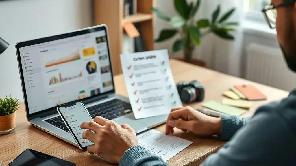 Checklist prático para revisar e atualizar posts