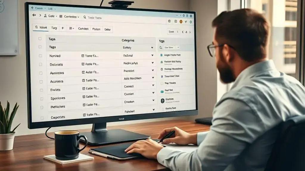 Conteúdo e duplicidade: quando usar categorias vs tags