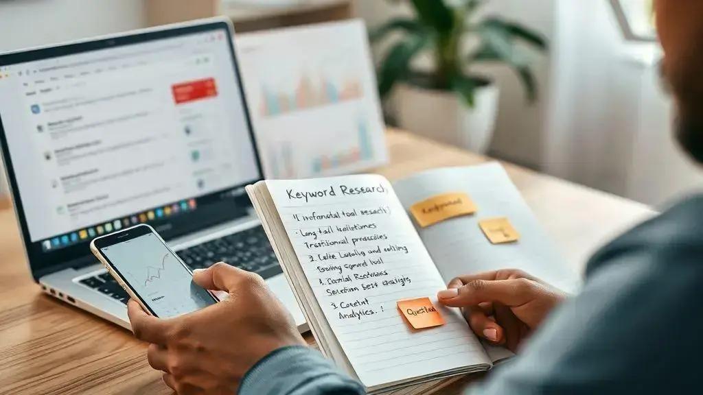 Pesquisa de intenção e escolha de palavras-chave